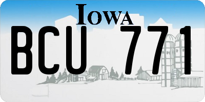 IA license plate BCU771