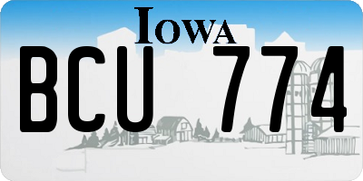 IA license plate BCU774