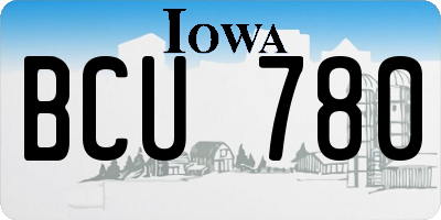 IA license plate BCU780