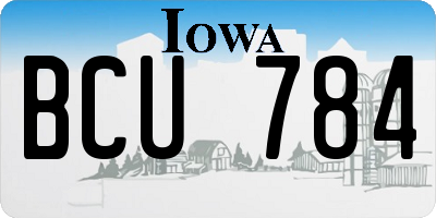 IA license plate BCU784