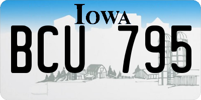 IA license plate BCU795