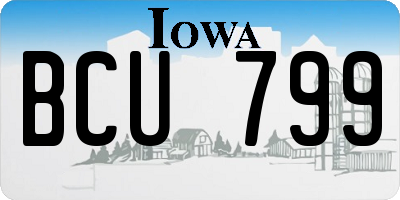 IA license plate BCU799