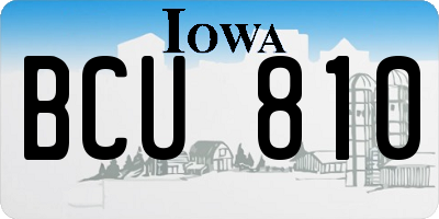 IA license plate BCU810