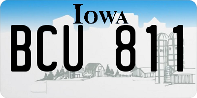 IA license plate BCU811
