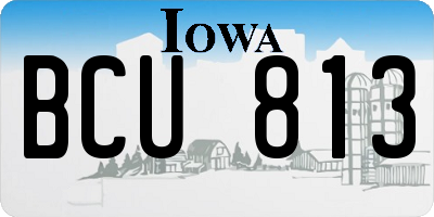 IA license plate BCU813