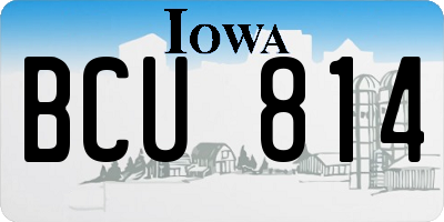 IA license plate BCU814