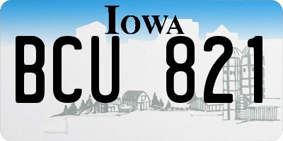 IA license plate BCU821