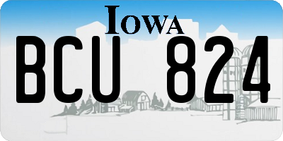 IA license plate BCU824