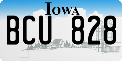 IA license plate BCU828