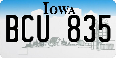 IA license plate BCU835