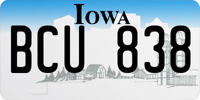 IA license plate BCU838