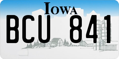 IA license plate BCU841