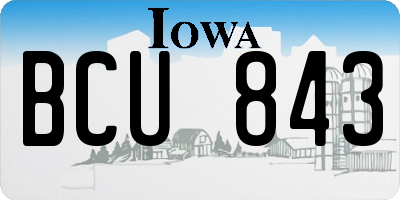 IA license plate BCU843