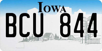 IA license plate BCU844