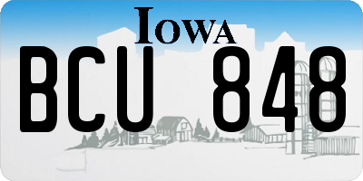 IA license plate BCU848