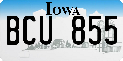 IA license plate BCU855