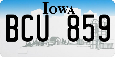 IA license plate BCU859