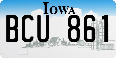 IA license plate BCU861