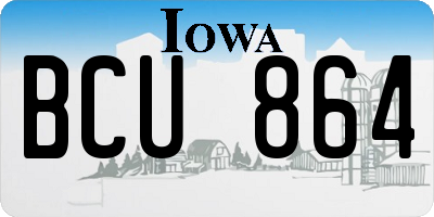 IA license plate BCU864