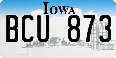 IA license plate BCU873
