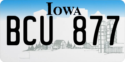 IA license plate BCU877