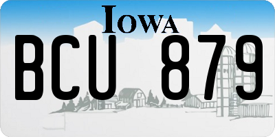 IA license plate BCU879