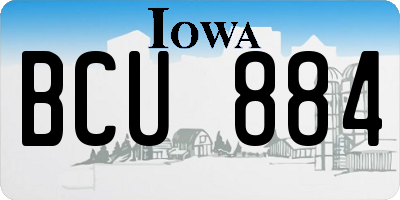 IA license plate BCU884