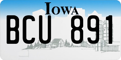 IA license plate BCU891