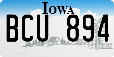 IA license plate BCU894