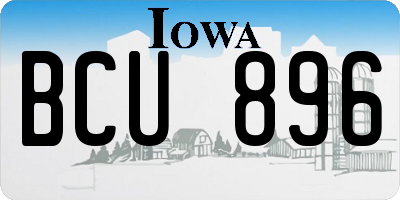 IA license plate BCU896