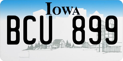 IA license plate BCU899