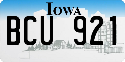 IA license plate BCU921