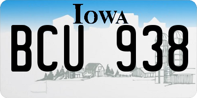 IA license plate BCU938