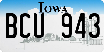 IA license plate BCU943