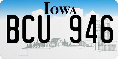 IA license plate BCU946