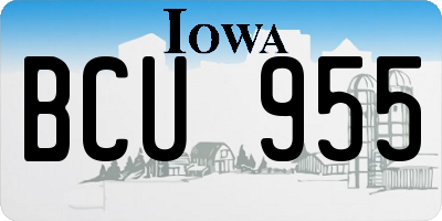 IA license plate BCU955