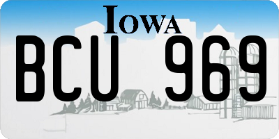 IA license plate BCU969