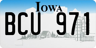 IA license plate BCU971
