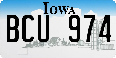 IA license plate BCU974