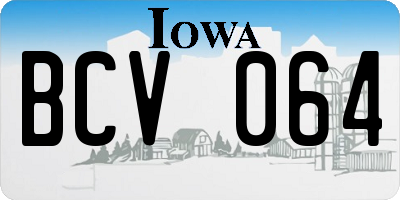 IA license plate BCV064
