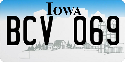 IA license plate BCV069