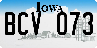 IA license plate BCV073