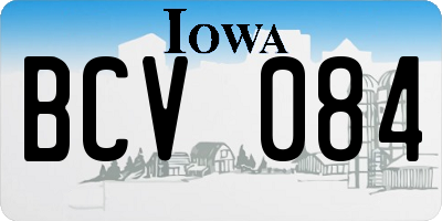 IA license plate BCV084