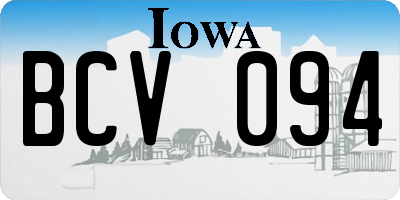 IA license plate BCV094