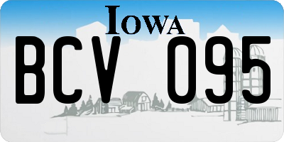 IA license plate BCV095