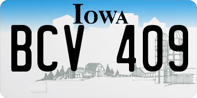 IA license plate BCV409