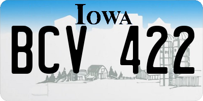 IA license plate BCV422