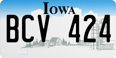 IA license plate BCV424