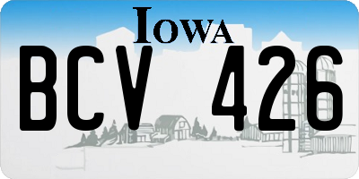 IA license plate BCV426
