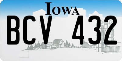 IA license plate BCV432